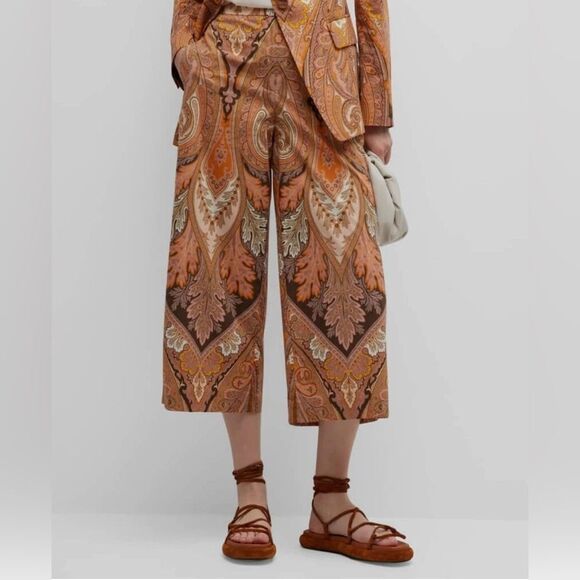Kobi Halperin Laura Paisley Cropped Pants - Picture 1 of 11